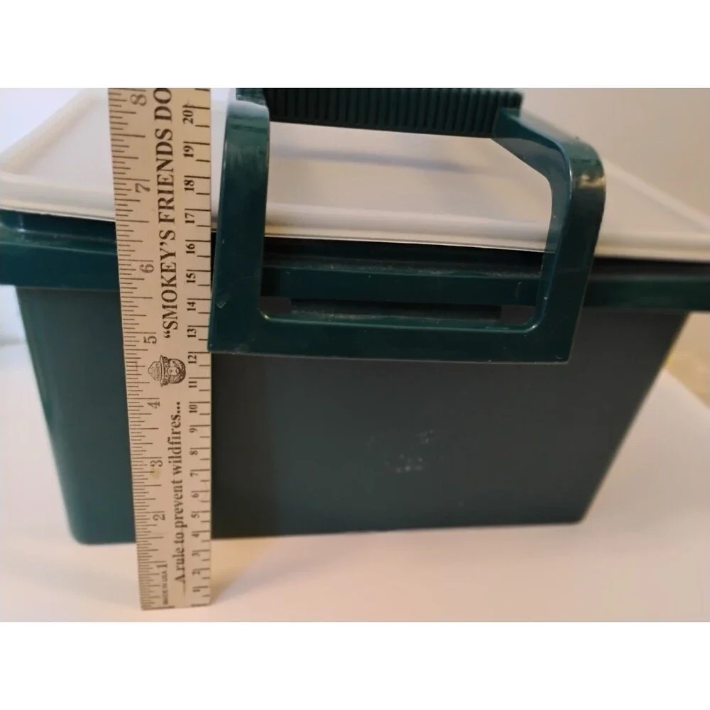 Vintage Tupperware Multistore Multi-Storage Box 5L Hunter Green Handle Lid